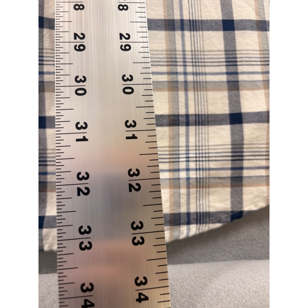 Cremieux Classics Big Man Plaid Button Down Shirt Mens 2XB Blue Tan 100% Cotton - Picture 13 of 13